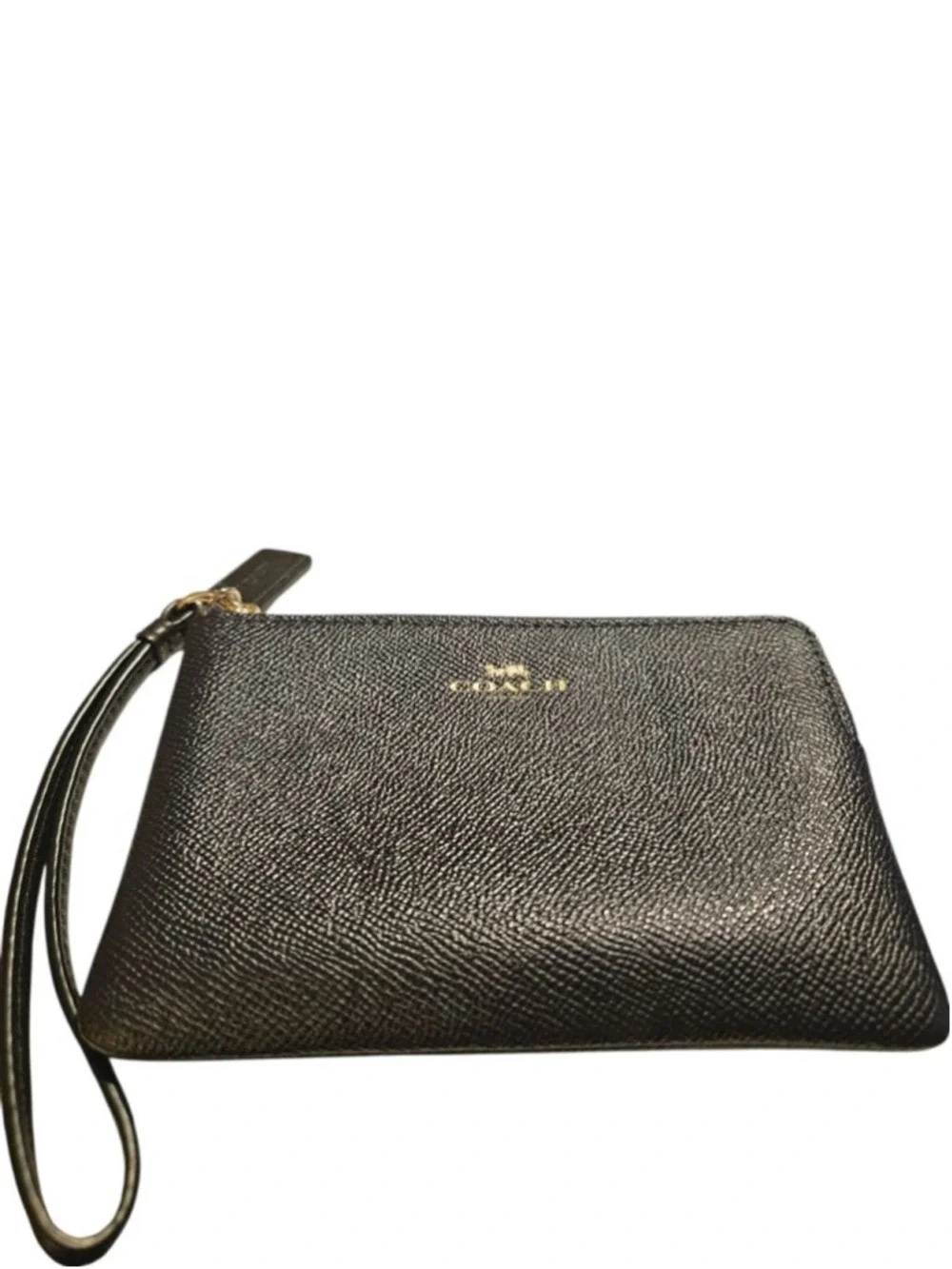 Coach Navy Blue Leather Wristlet One Size